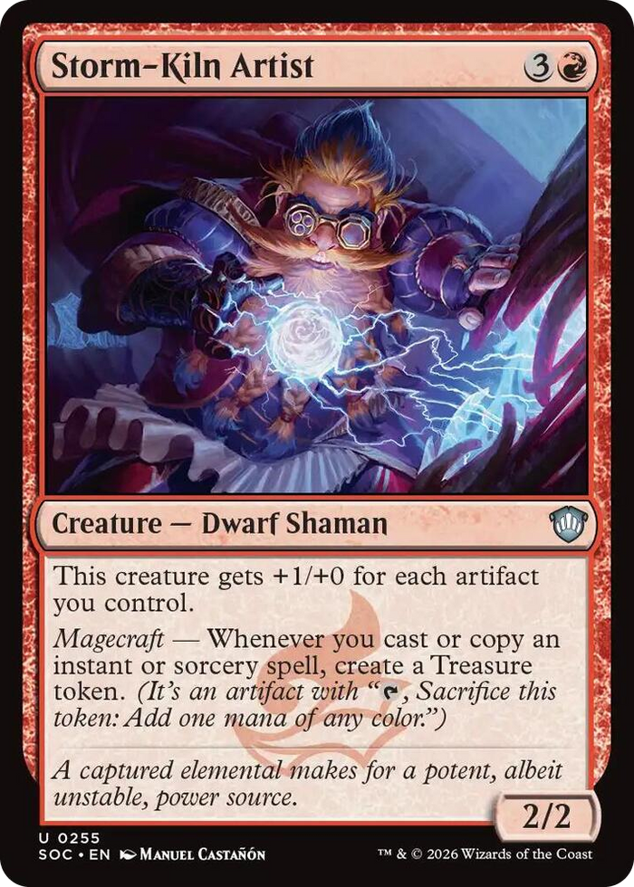 Storm-Kiln Artist #255 U - Commander: Secrets of Strixhaven Pokemon card