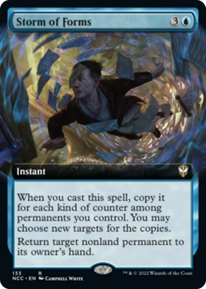 0133 Storm of Forms (Extended Art) R Commander: Streets of New Capenna
