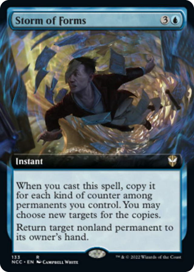 0133 Storm of Forms (Extended Art) R Commander: Streets of New Capenna