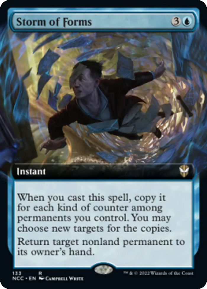 0133 Storm of Forms (Extended Art) R Commander: Streets of New Capenna