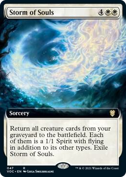 Storm of Souls (Extended Art) #47 R - Commander: Innistrad: Crimson Vow Pokemon card