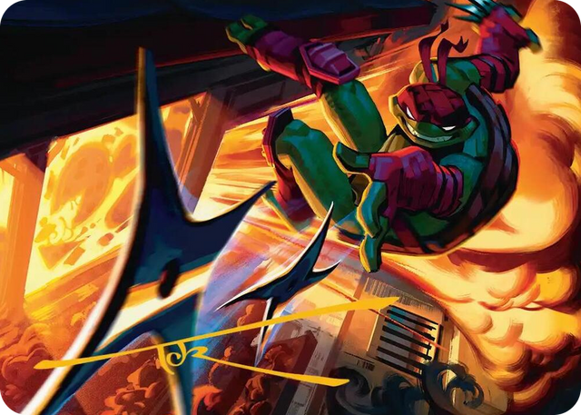 0048 Storm of Steel Art Card (Gold-Stamped Signature) S Art Series: Teenage Mutant Ninja Turtles