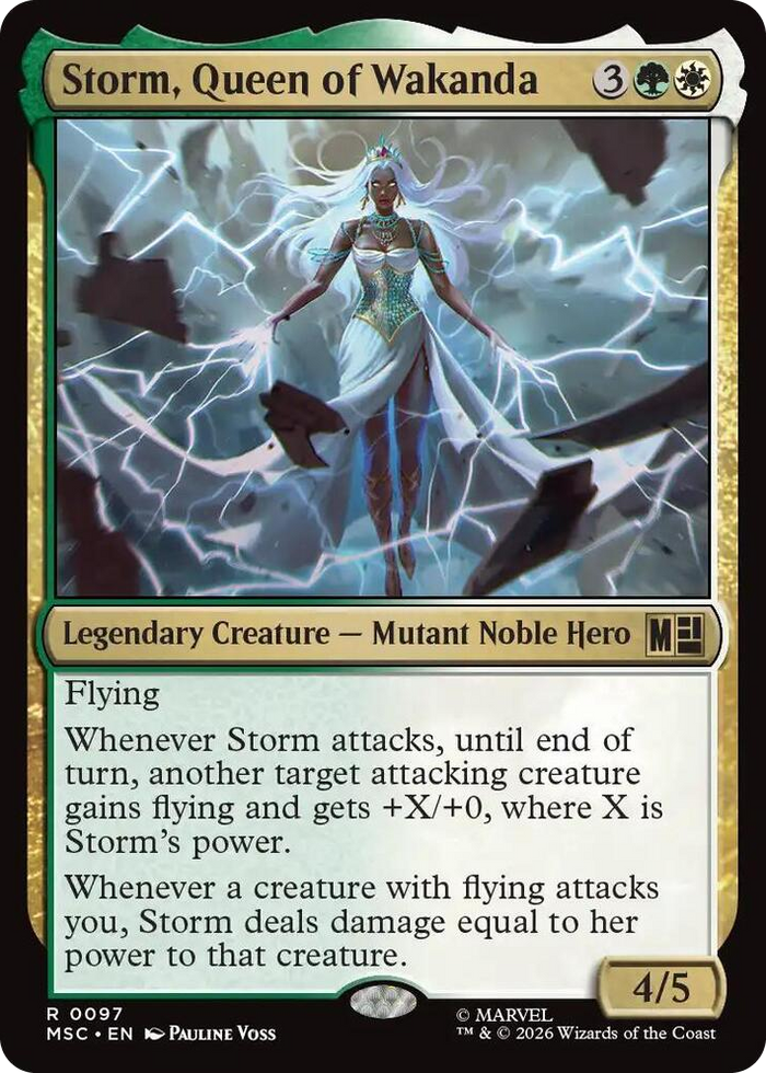 Storm, Queen of Wakanda (Surge Foil) #97 R - Commander: Marvel Super Heroes Pokemon card