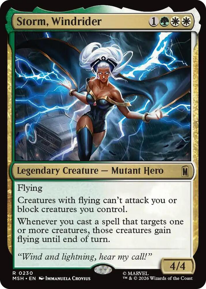 Storm, Windrider #230 R - Marvel Super Heroes Pokemon card