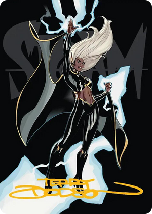 0030 Storm, Windrider Art Card (Gold-Stamped Signature) S Art Series: Marvel Super Heroes