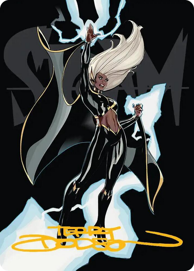 0030 Storm, Windrider Art Card (Gold-Stamped Signature) S Art Series: Marvel Super Heroes