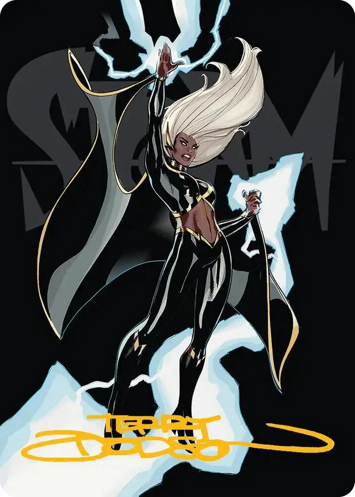 0030 Storm, Windrider Art Card (Gold-Stamped Signature) S Art Series: Marvel Super Heroes