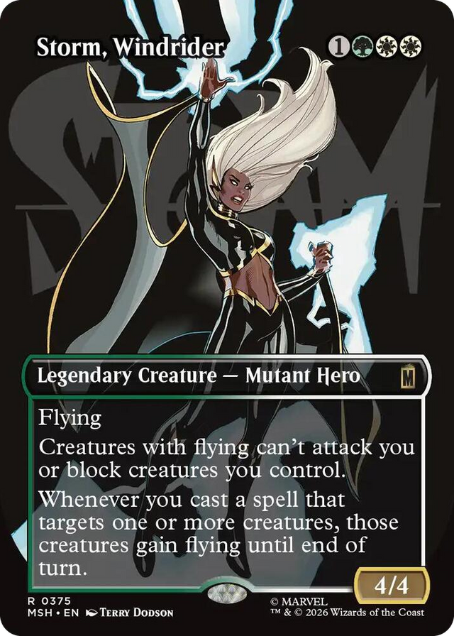 0375 Storm, Windrider (Borderless) R Marvel Super Heroes