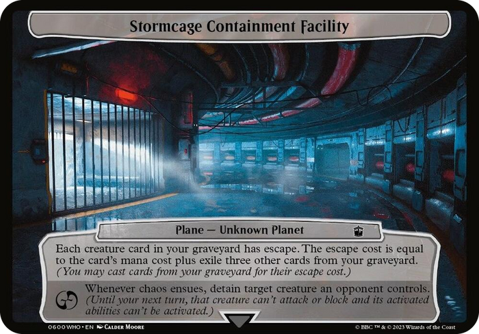 Stormcage Containment Facility #600 T - Planechase: Universes Beyond: Doctor Who Pokemon card