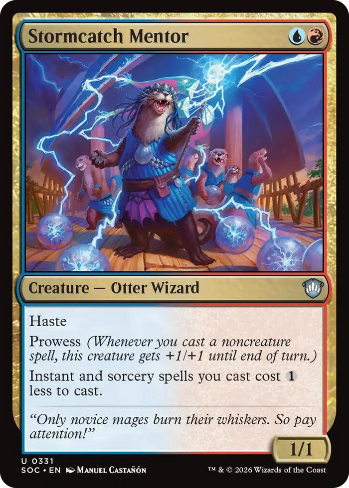 Stormcatch Mentor #331 U - Commander: Secrets of Strixhaven Pokemon card