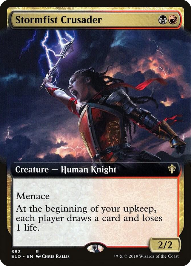 0383 Stormfist Crusader (Extended Art) R Throne of Eldraine