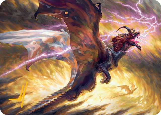 0017 Stormscale Scion Art Card (17/54) (Gold-Stamped Signature) S Art Series: Tarkir: Dragonstorm