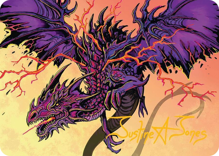 Stormshriek Feral Art Card (35/54) (Gold-Stamped Signature) #35 S - Art Series: Tarkir: Dragonstorm Pokemon card