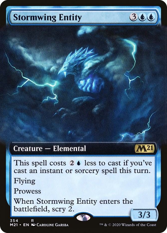 0354 Stormwing Entity (Extended Art) R Core Set 2021