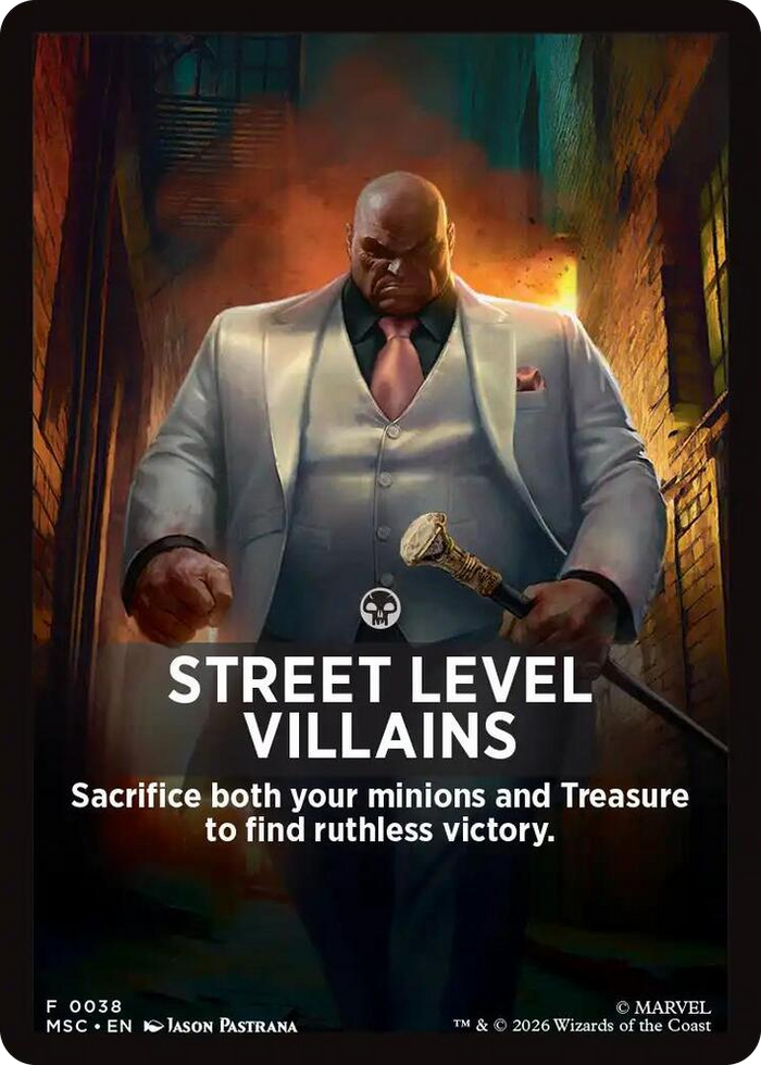 Street Level Villains Theme Card #38 T - Commander: Marvel Super Heroes Pokemon card