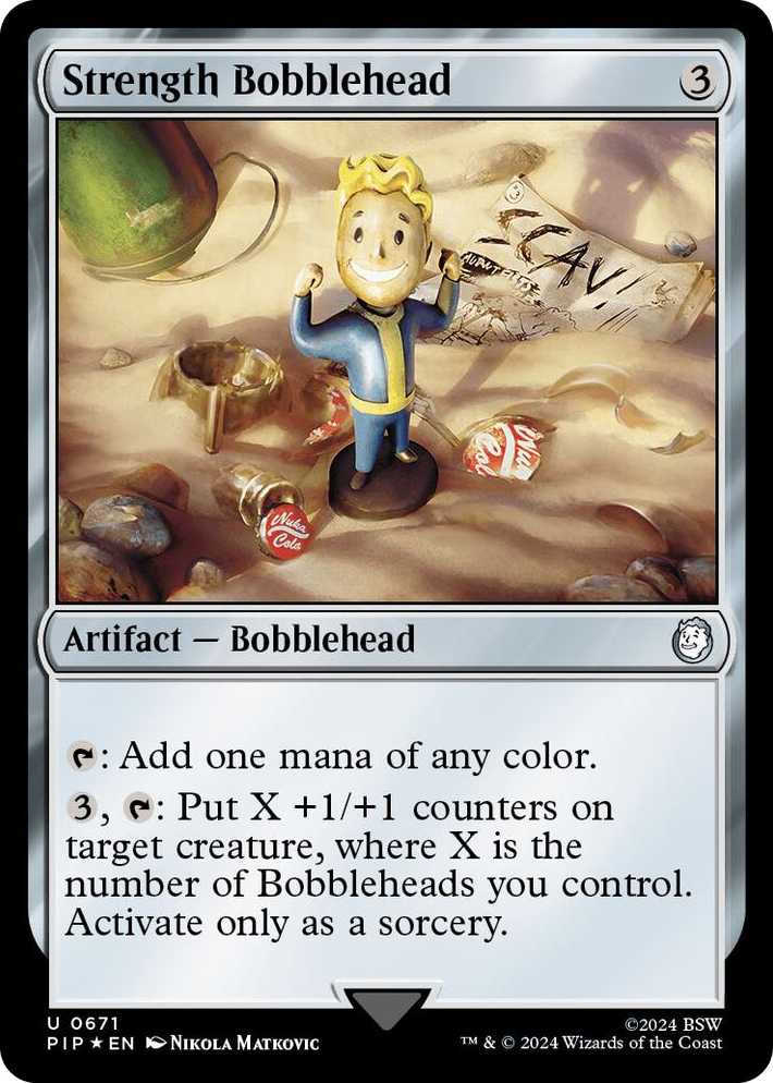 0671 Strength Bobblehead (Surge Foil) U Universes Beyond: Fallout