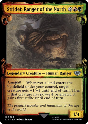 0683 Strider, Ranger of the North (Showcase Scrolls) U Universes Beyond: The Lord of the Rings: Tales of Middle-earth