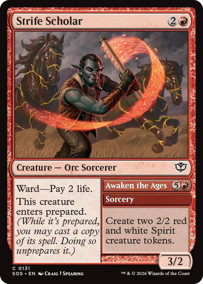 Strife Scholar #131 C - Secrets of Strixhaven Pokemon card
