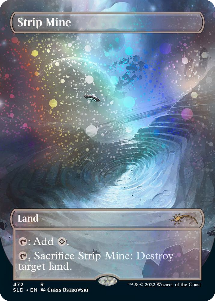 Strip Mine (Borderless) (Galaxy Foil) #472 R - Secret Lair Drop Series Pokemon card