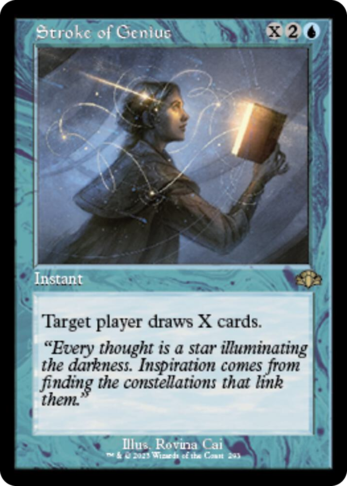 0293 Stroke of Genius (Retro Frame) R Dominaria Remastered