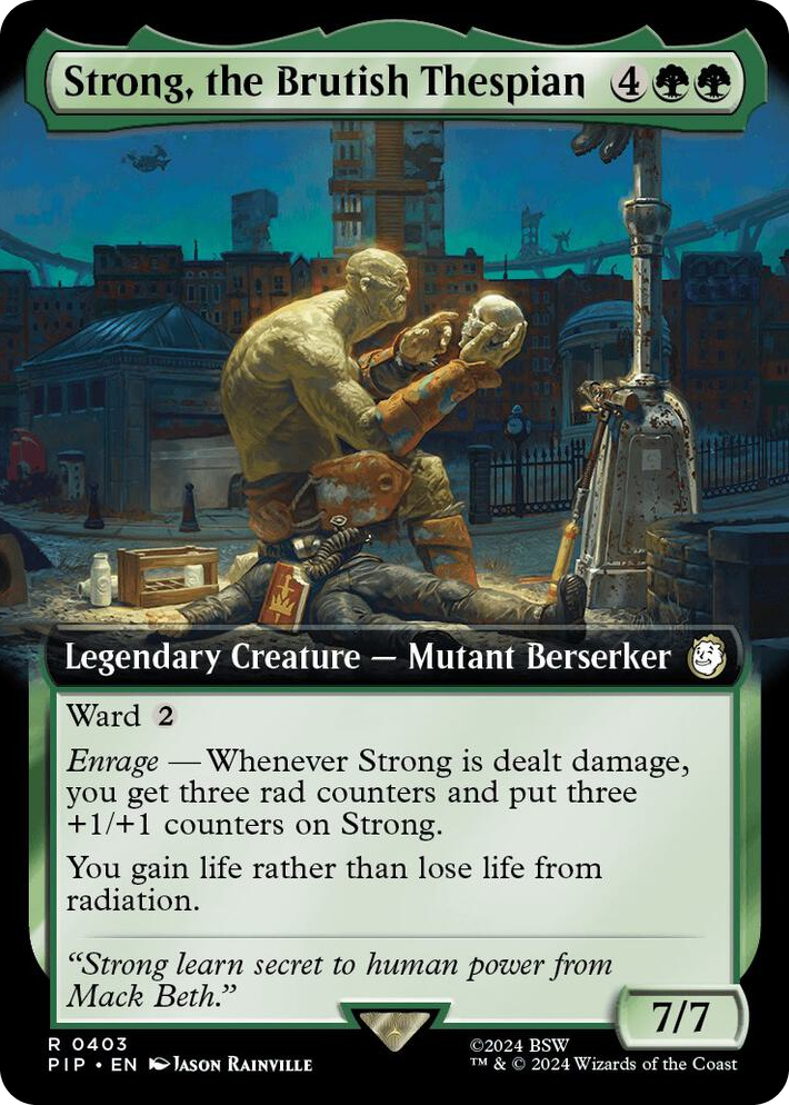 0403 Strong, the Brutish Thespian (Extended Art) R Universes Beyond: Fallout