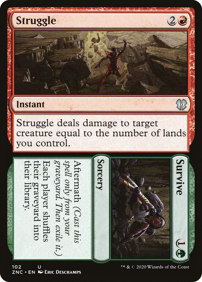 0102 Struggle // Survive U Commander: Zendikar Rising