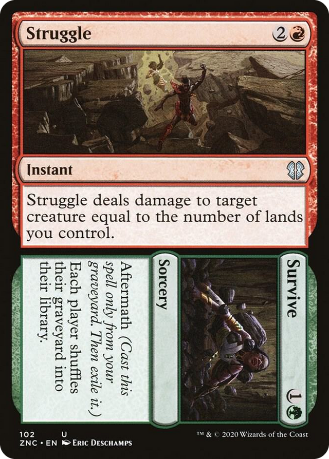 0102 Struggle // Survive U Commander: Zendikar Rising