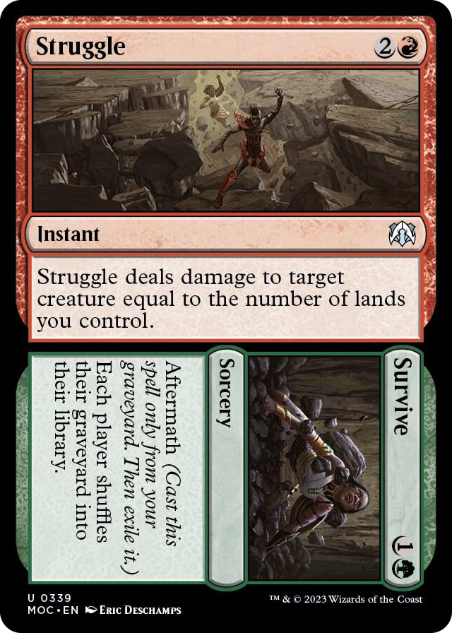 Struggle // Survive #339 U - Commander: March of the Machine Pokemon card