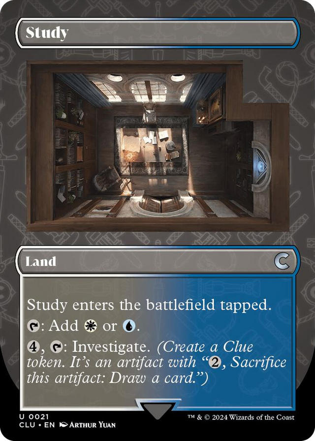 0021 Study (Borderless) U Ravnica: Clue Edition