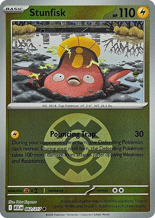 0062 Stunfisk (Quick Ball) Common Ascended Heroes