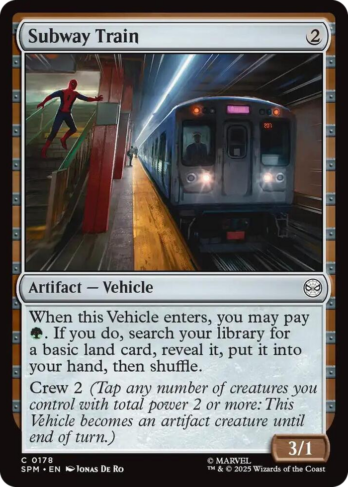 Subway Train #178 C - Marvel's Spider-Man Pokemon card