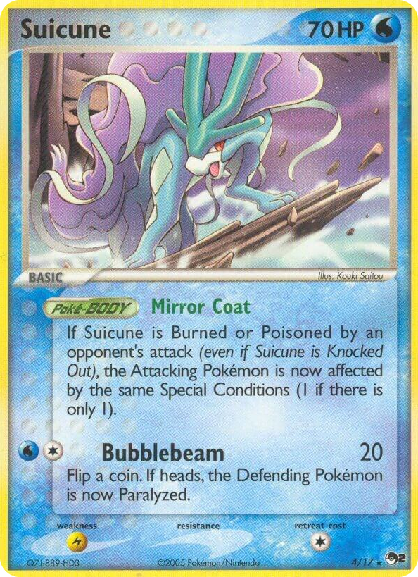 0004 Suicune Rare POP Series 2