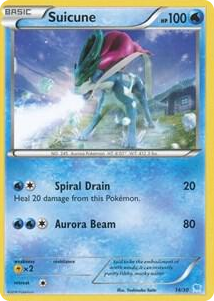 0014 Suicune (14 - Non-Holo) Common XY Trainer Kit: Pikachu Libre & Suicune