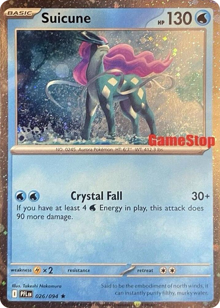 0026 Suicune (Cosmos Holo) (Gamestop Exclusive) Promo Miscellaneous Cards & Products