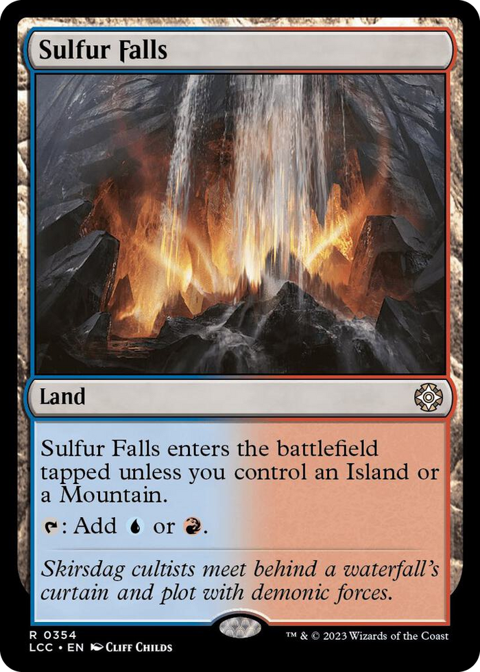 Sulfur Falls #354 R - Commander: The Lost Caverns of Ixalan Pokemon card