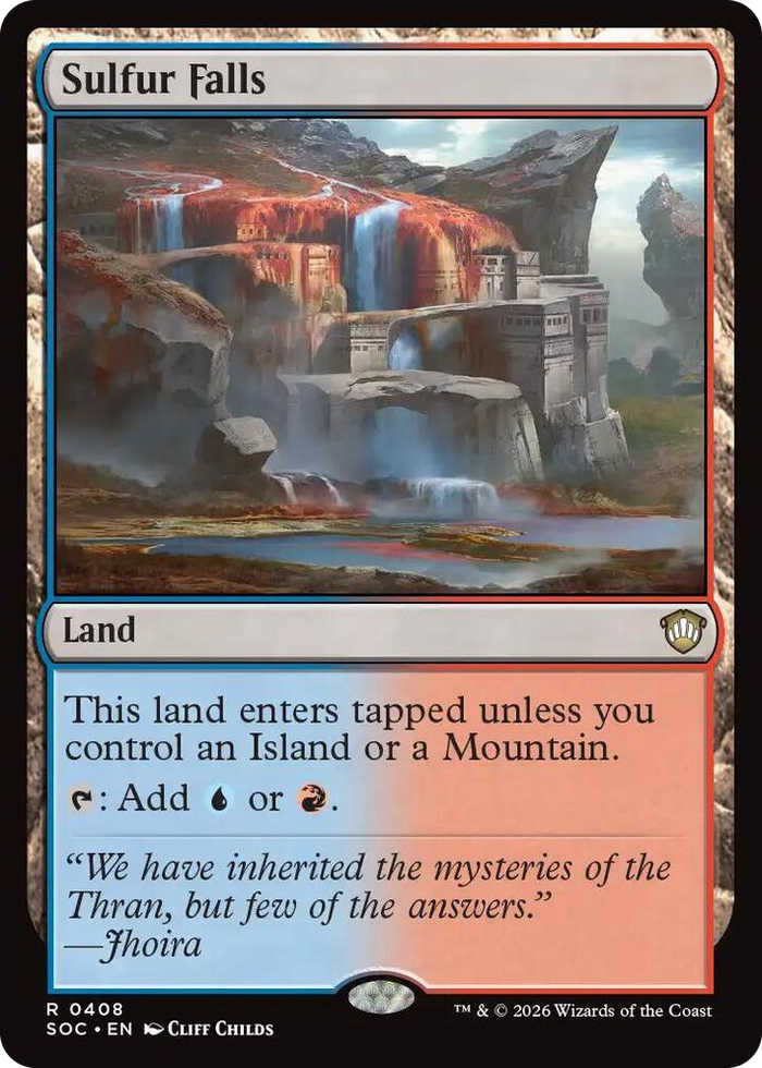 Sulfur Falls #408 R - Commander: Secrets of Strixhaven Pokemon card