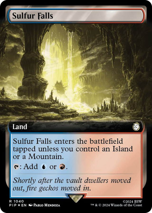 1040 Sulfur Falls (Extended Art) (Surge Foil) R Universes Beyond: Fallout