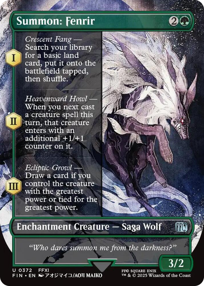 0372 Summon: Fenrir (Borderless) U FINAL FANTASY