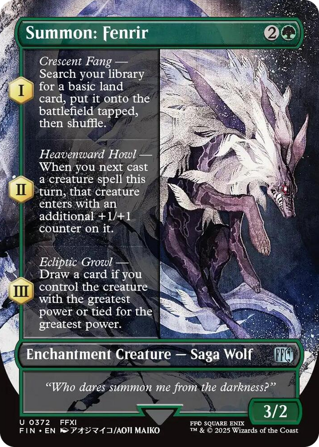 0372 Summon: Fenrir (Borderless) U FINAL FANTASY