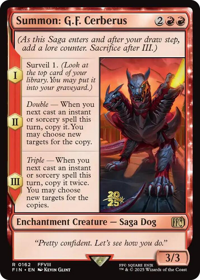 0162 Summon: G.F. Cerberus R Prerelease Cards