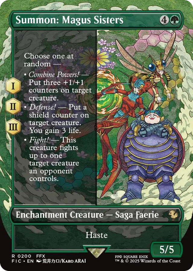 0200 Summon: Magus Sisters (Borderless) R Commander: FINAL FANTASY