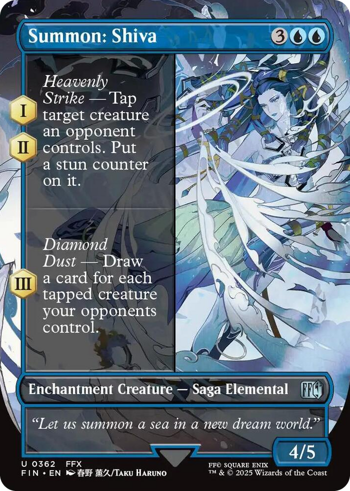 Summon: Shiva (Borderless) #362 U - FINAL FANTASY Pokemon card