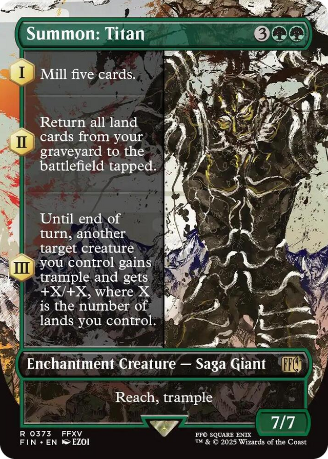 0373 Summon: Titan (Borderless) R FINAL FANTASY