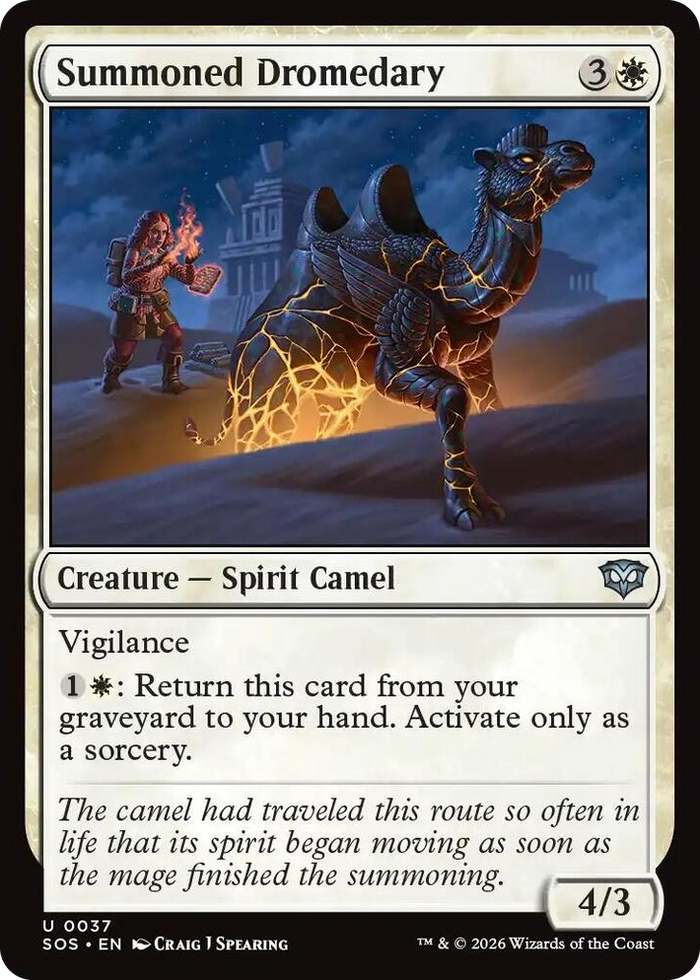 Summoned Dromedary #37 U - Secrets of Strixhaven Pokemon card