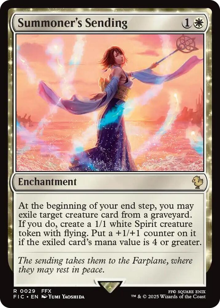 Summoner's Sending (Surge Foil) #29 R - Commander: FINAL FANTASY Pokemon card