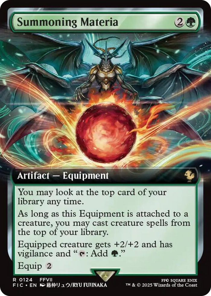 Summoning Materia (Extended Art) #124 R - Commander: FINAL FANTASY Pokemon card
