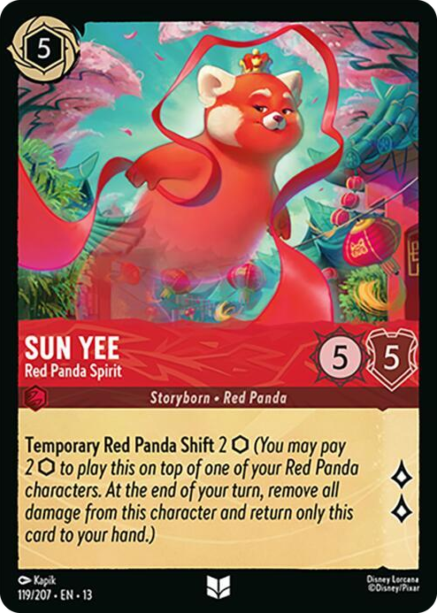 Sun Yee - Red Panda Spirit #119 Uncommon - Attack of the Vine! Pokemon card