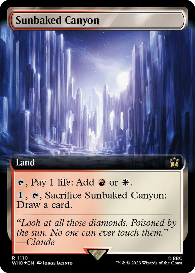 1110 Sunbaked Canyon (Extended Art) (Surge Foil) R Universes Beyond: Doctor Who