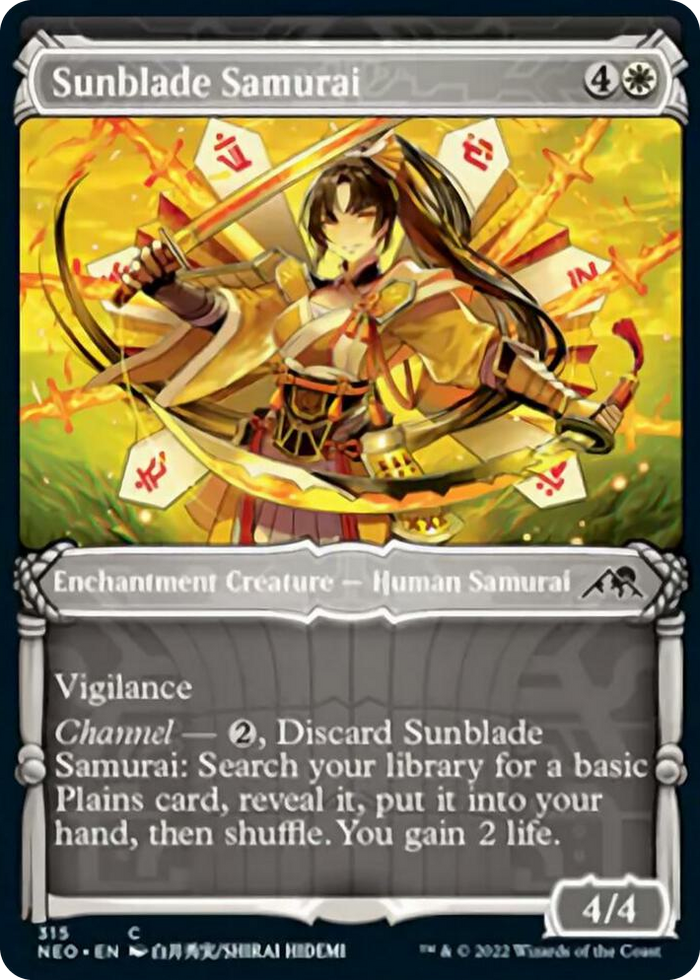 Sunblade Samurai (Showcase) #315 C - Kamigawa: Neon Dynasty Pokemon card