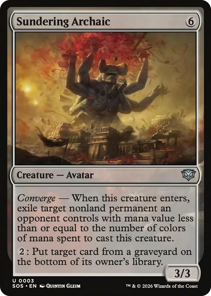 Sundering Archaic #3 U - Secrets of Strixhaven Pokemon card